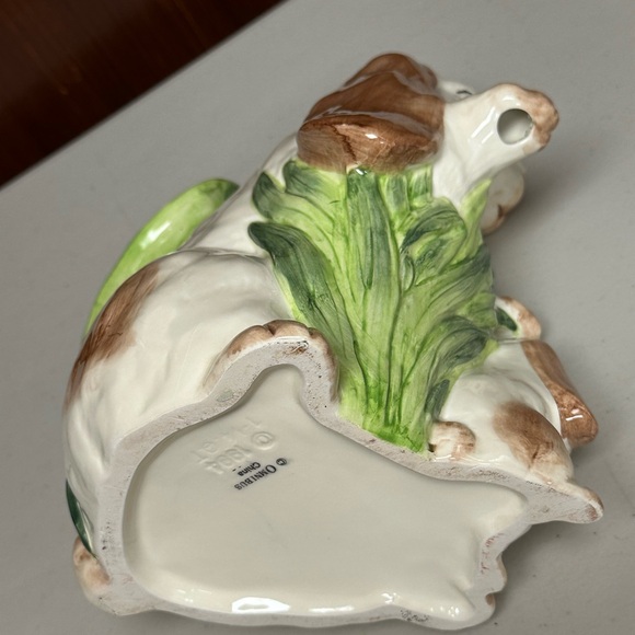 Vintage Fitz and Floyd Ceramic Serving Pitcher Bunnies shaped - Picture 2 of 16